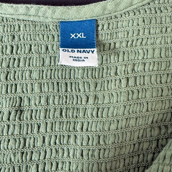 Old Navy Maxi Dress Womens XXL Green Tiered Cottage Core Feminine Sleeveless - Picture 11 of 16